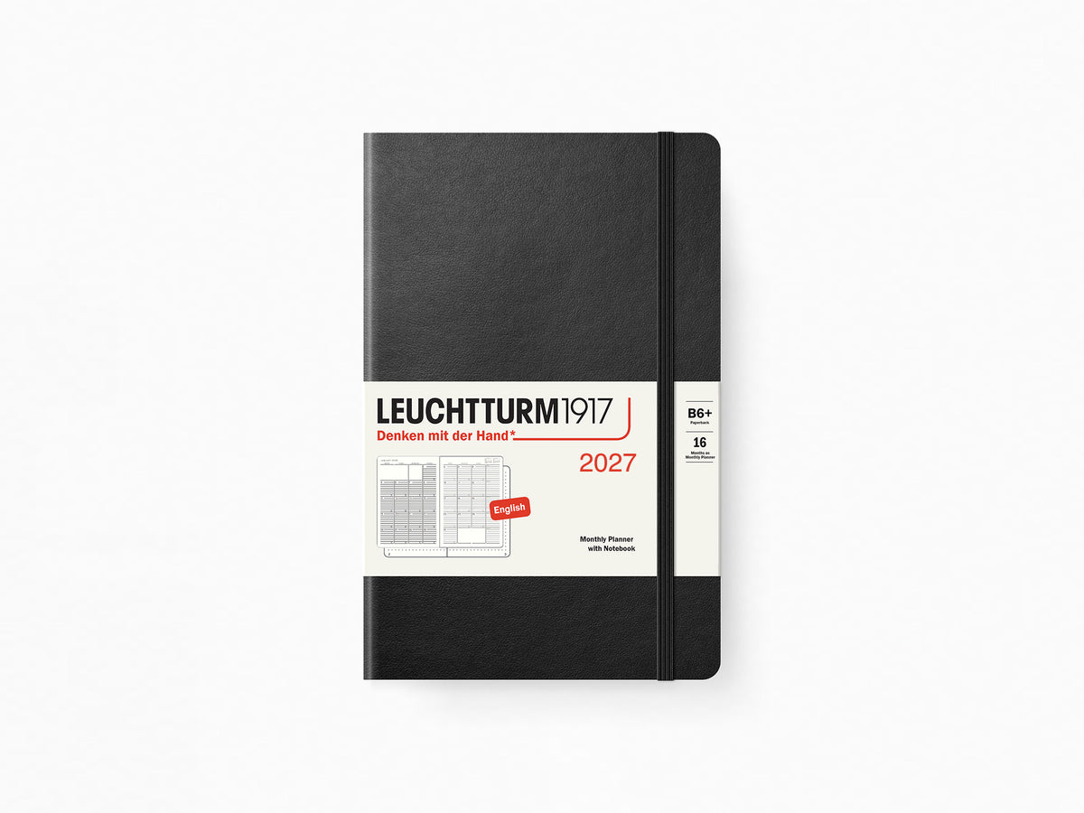 2027 Leuchtturm 1917 Monthly Planner with Notebook - BLACK