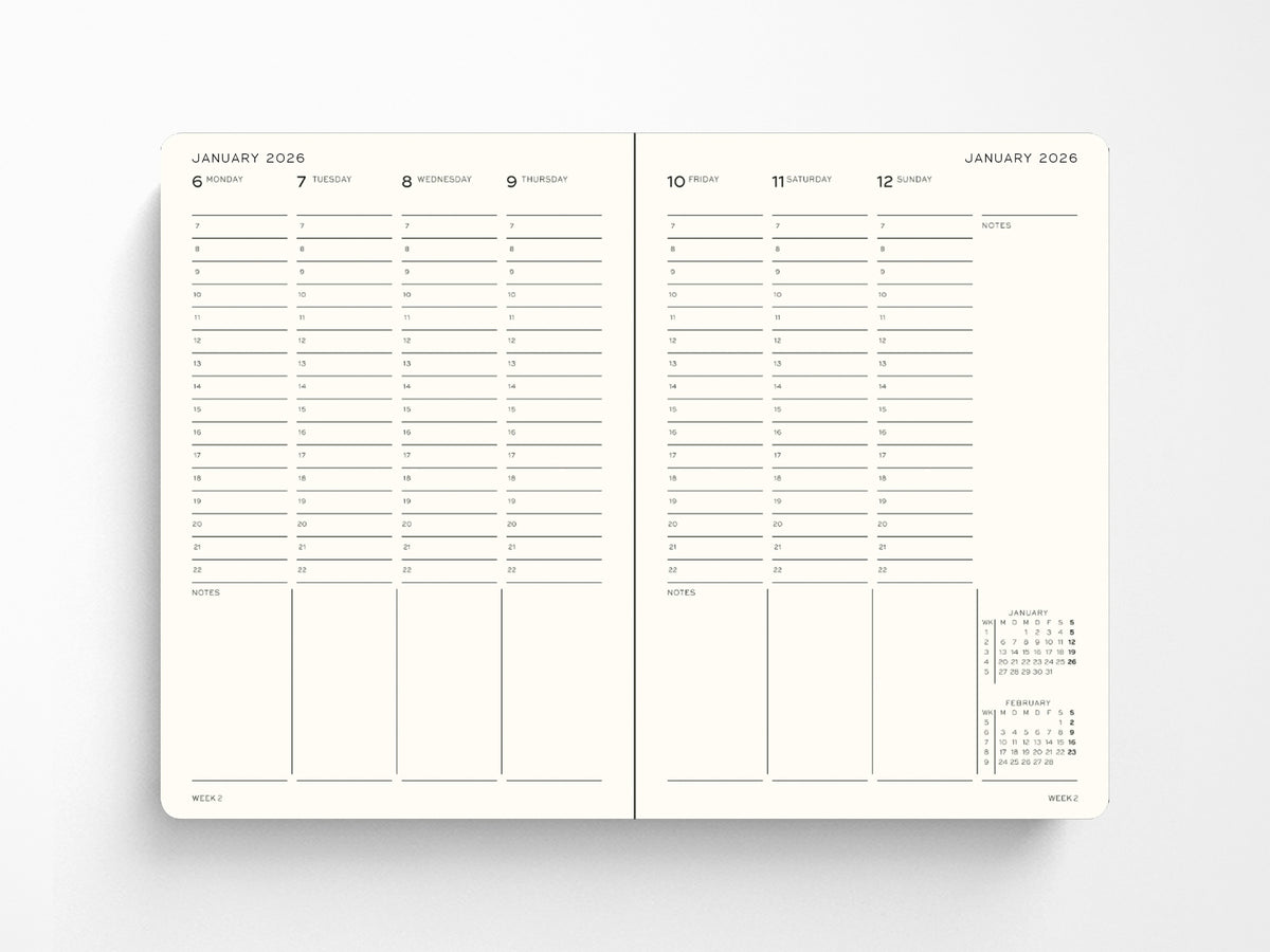 2027 Leuchtturm 1917 Week Planner - BLACK
