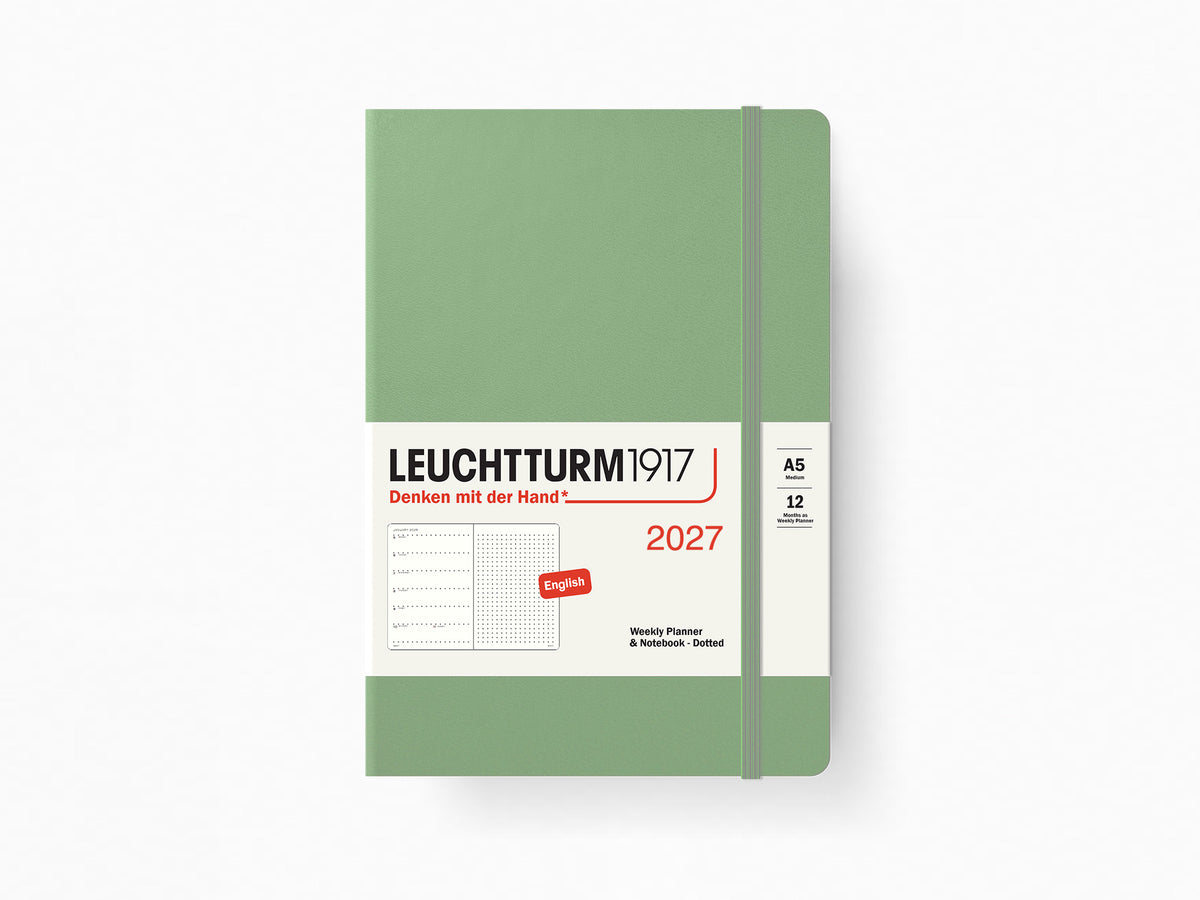2027 Leuchtturm 1917 Weekly Planner & Notebook - SAGE Dotted