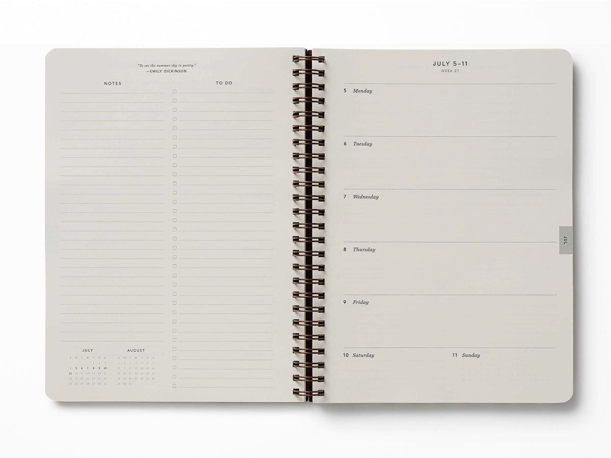 2027 Sage Hydrangea 12-Month Softcover Spiral Planner