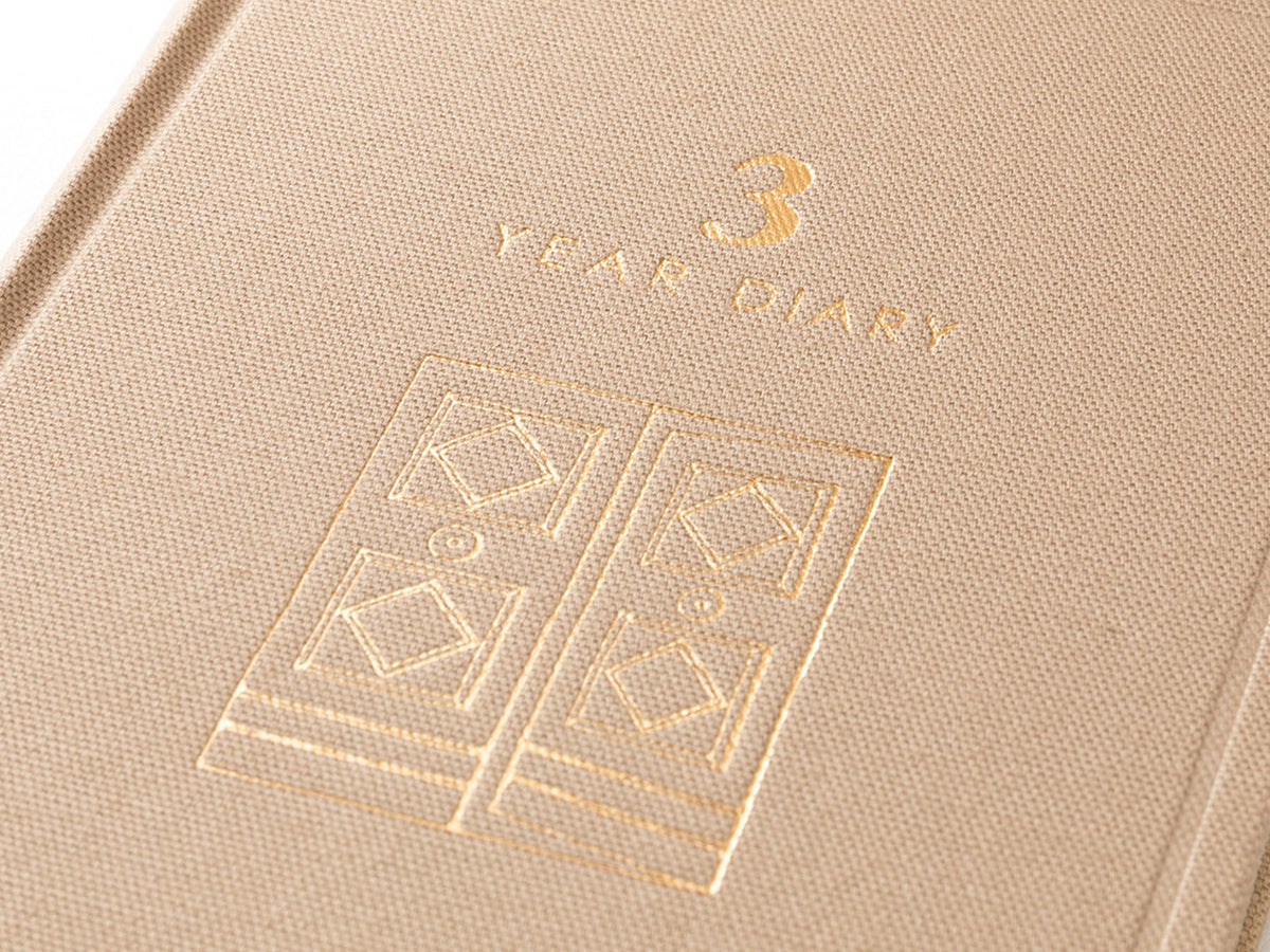 3 Year Diary Gate Mini - Beige