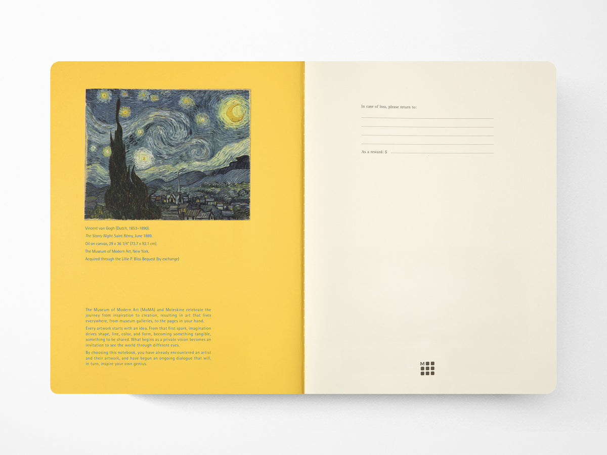 Moleskine MoMA Vincent van Gogh Cahier Journal X Large