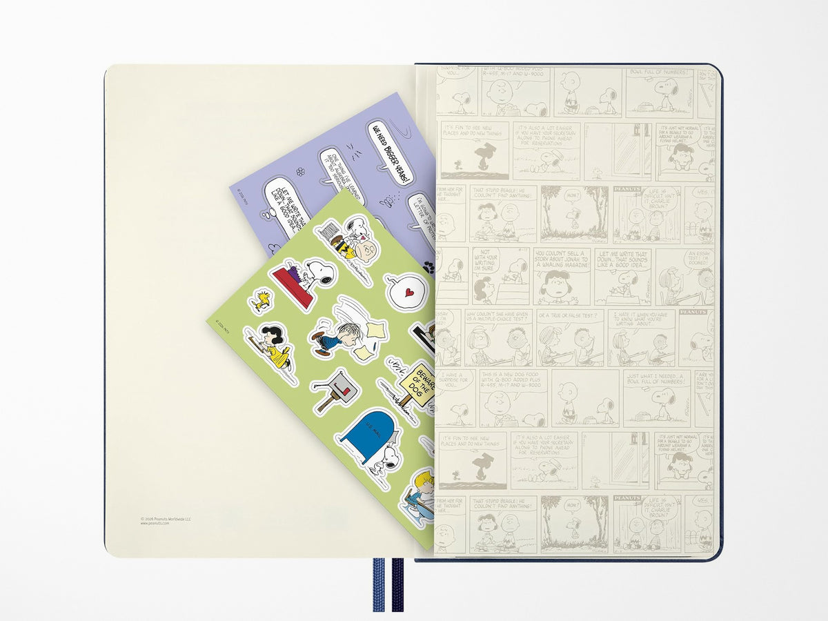 Moleskine x Peanuts Limited Edition Snoopy Large Blue Ruled Page Notebook