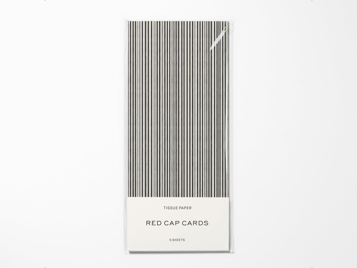 Black Stripe Tissue Paper