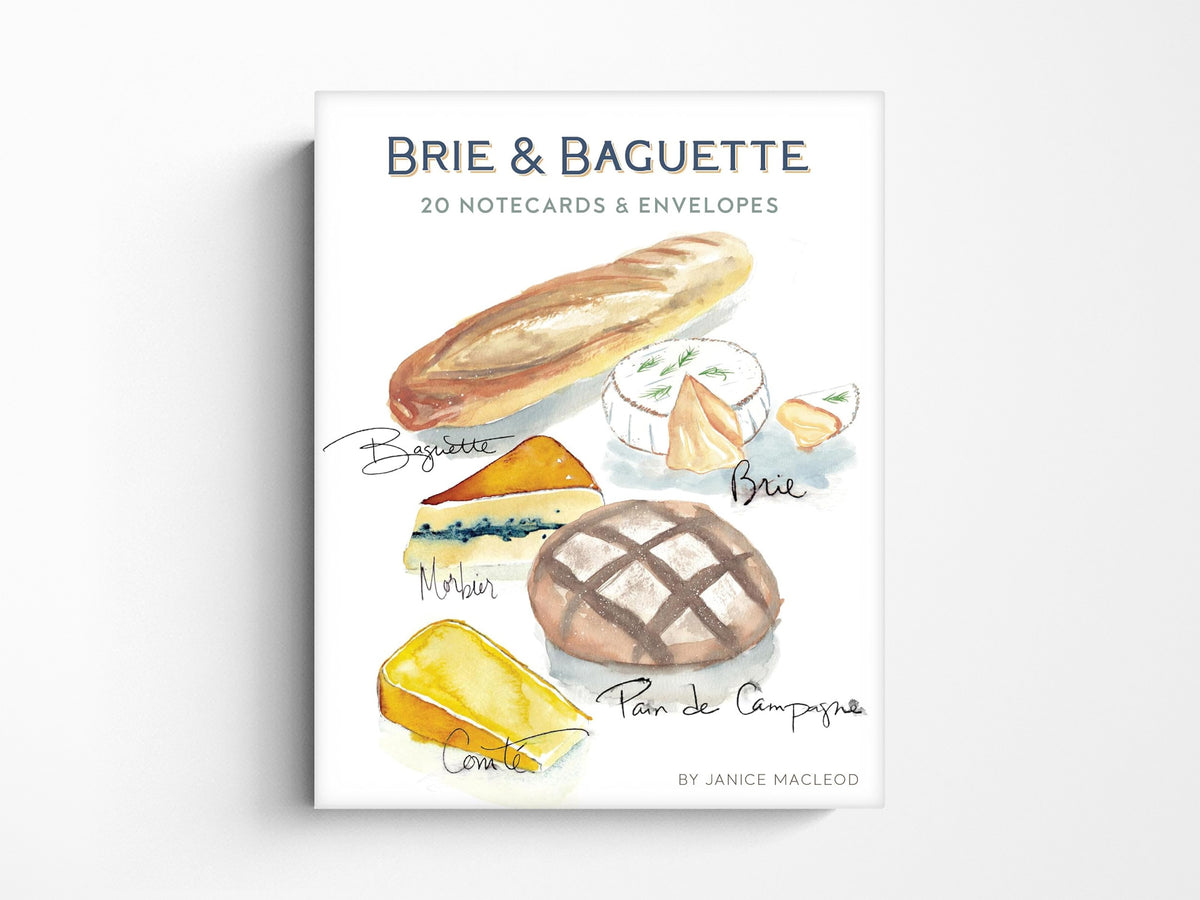 Brie & Baguette 20 Notecards & Envelopes