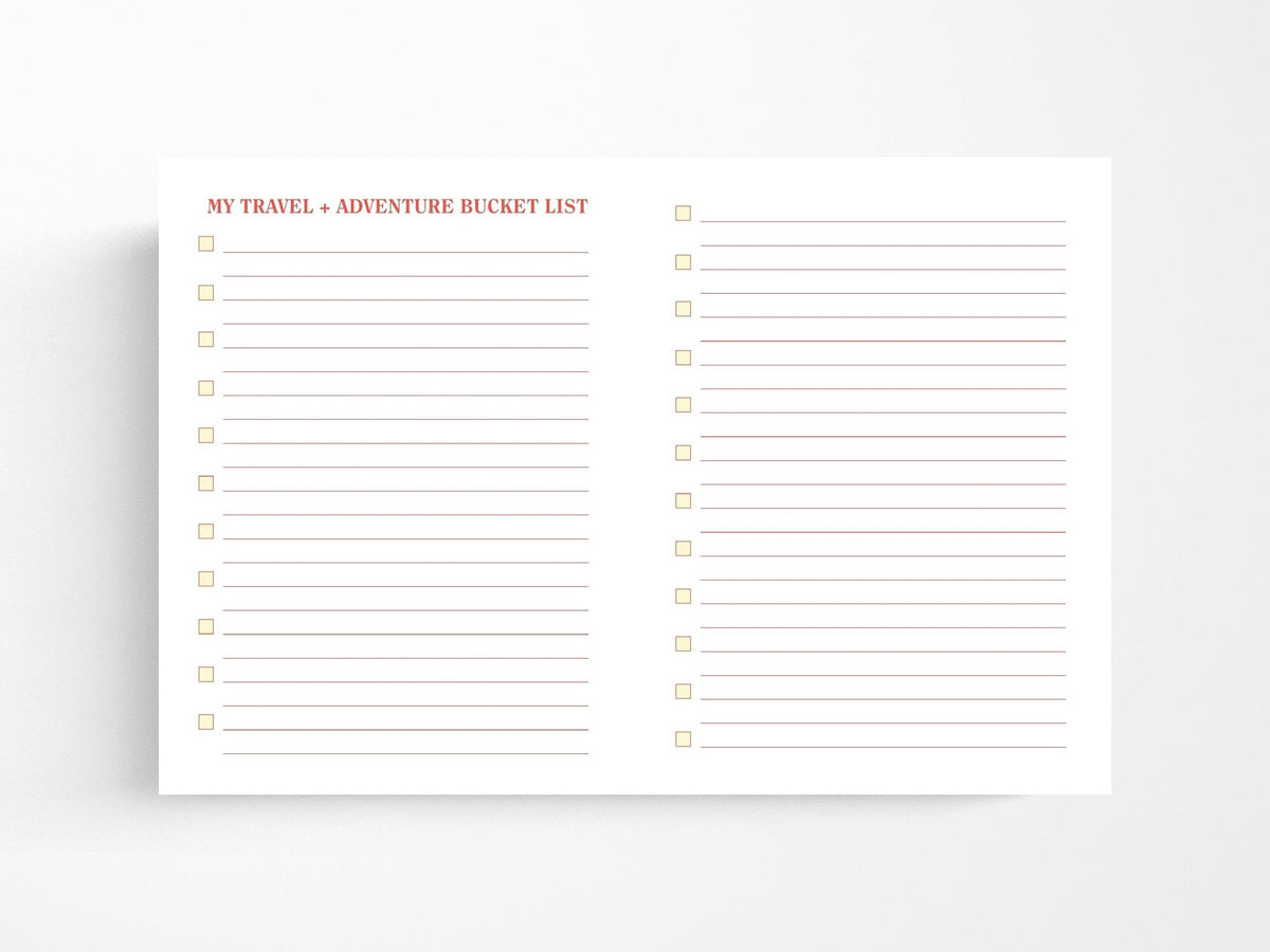 Bucket List Journal