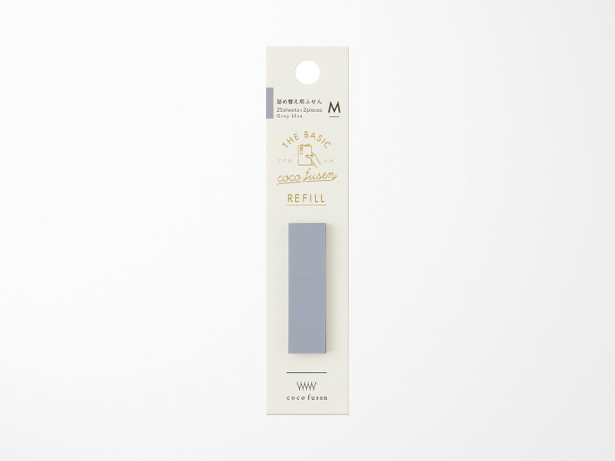 Coco Fusen Basic Refill Sticky Notes Grey Blue M