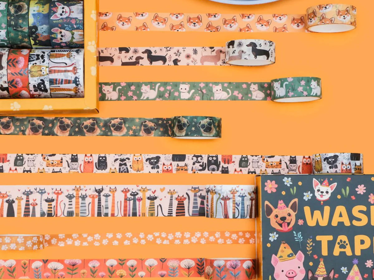 Cute Carnival Washi Tape Set of 14 Rolls