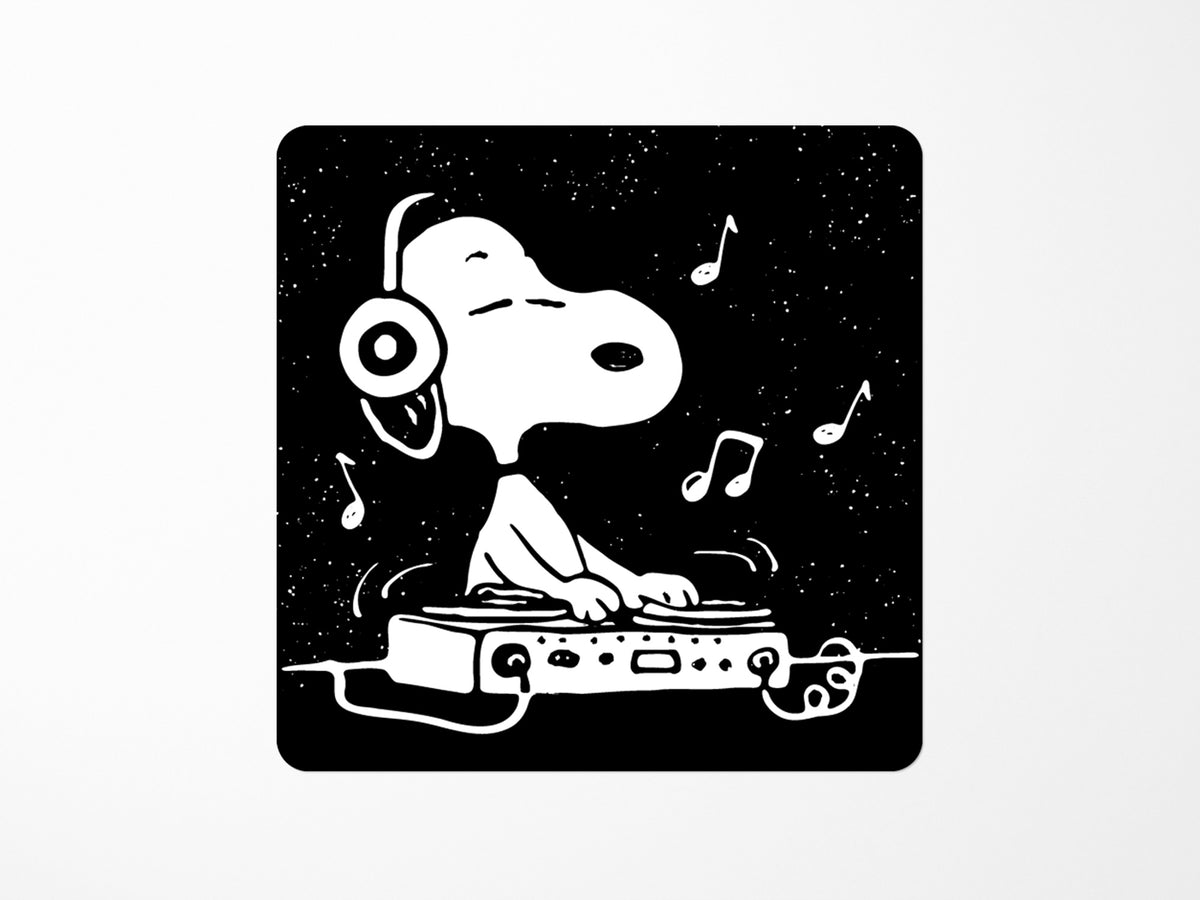 DJ Snoopy Vinyl Sticker