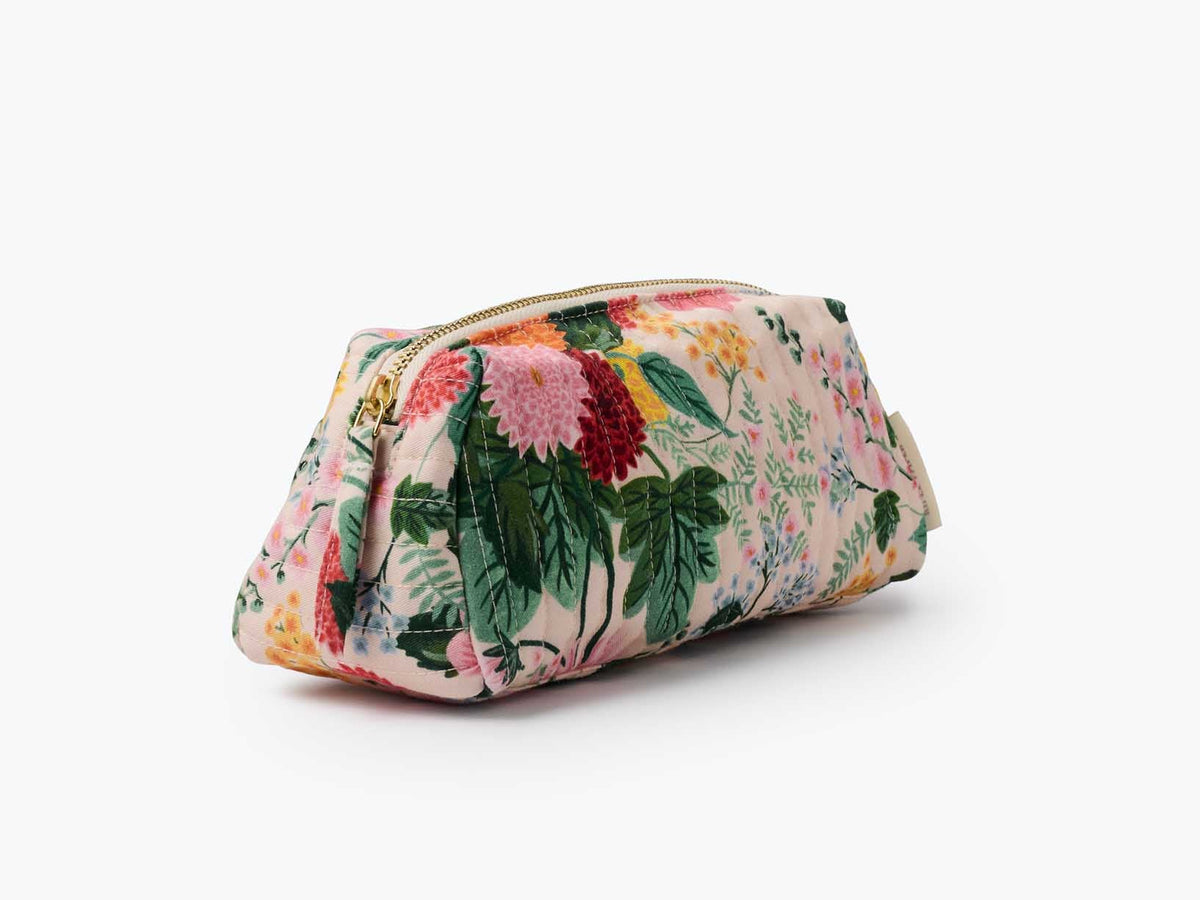 Dahlia Quilted Small Cosmetic Pouch