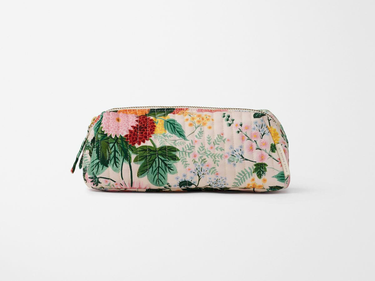Dahlia Quilted Small Cosmetic Pouch