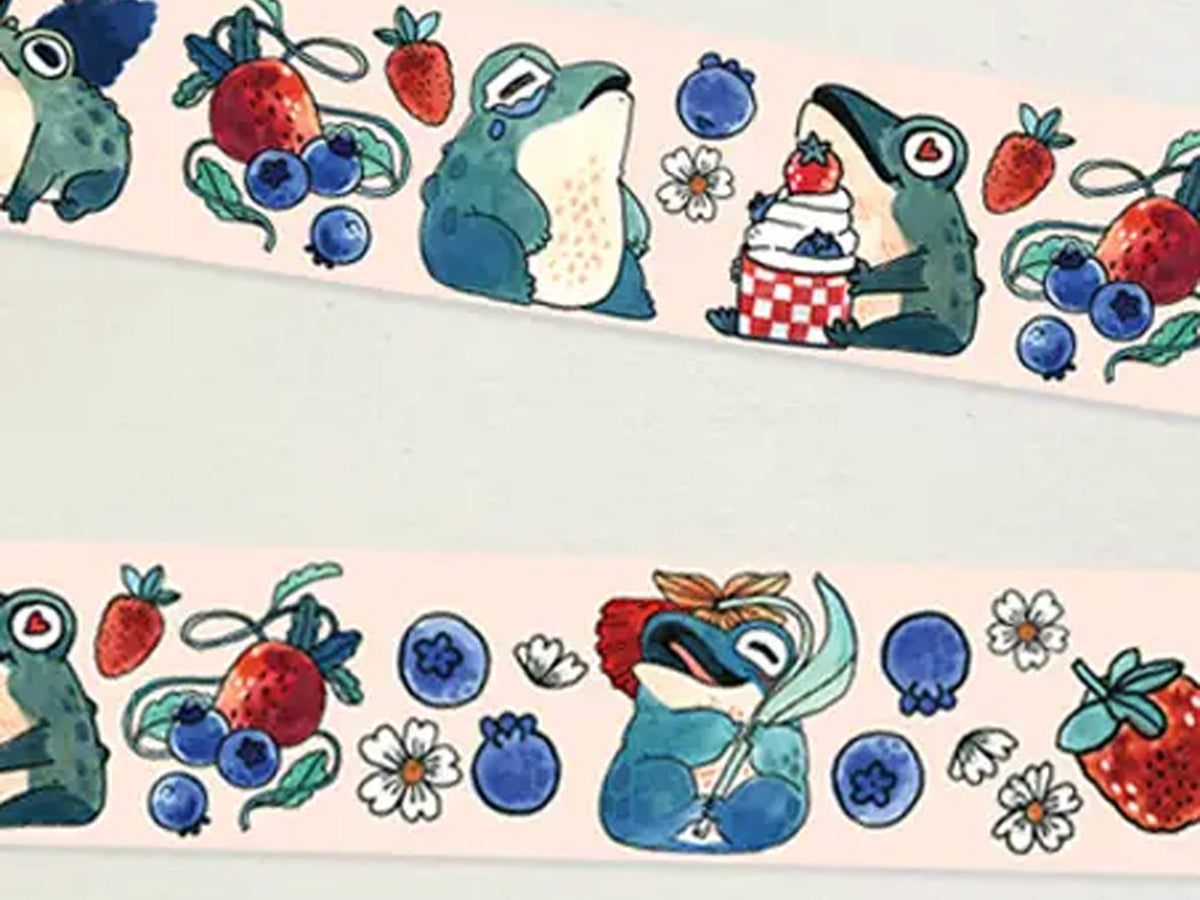 Frogs and Berries Washi Tape