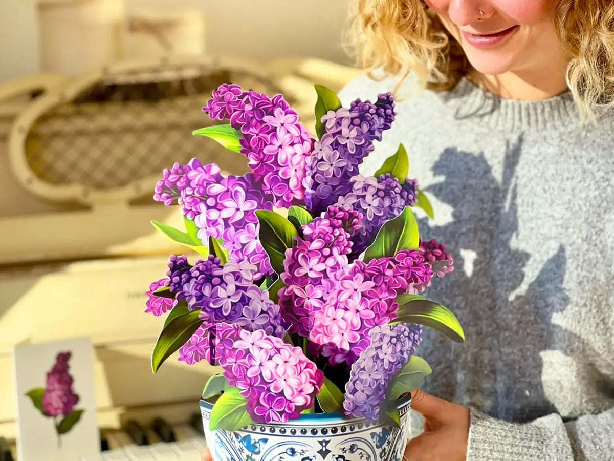 Garden Lilacs Pop Up Greeting Bouquet