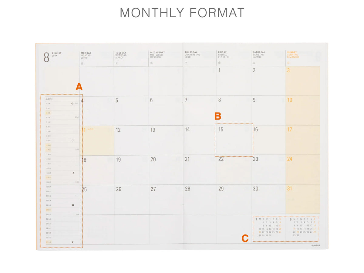 Hightide 2027 Weekly Diary Papillon B6