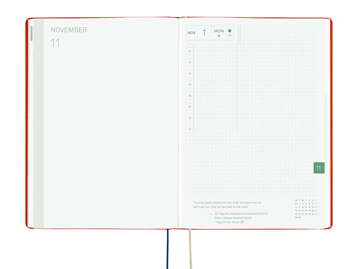 Hobonichi Techo A6 Hon 2027 - Yumi Kitagishi: White Cat and Rabbit's Tea Room