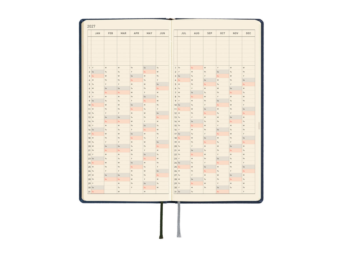Hobonichi Techo Weeks 2027 - Colors: Midnight Blue