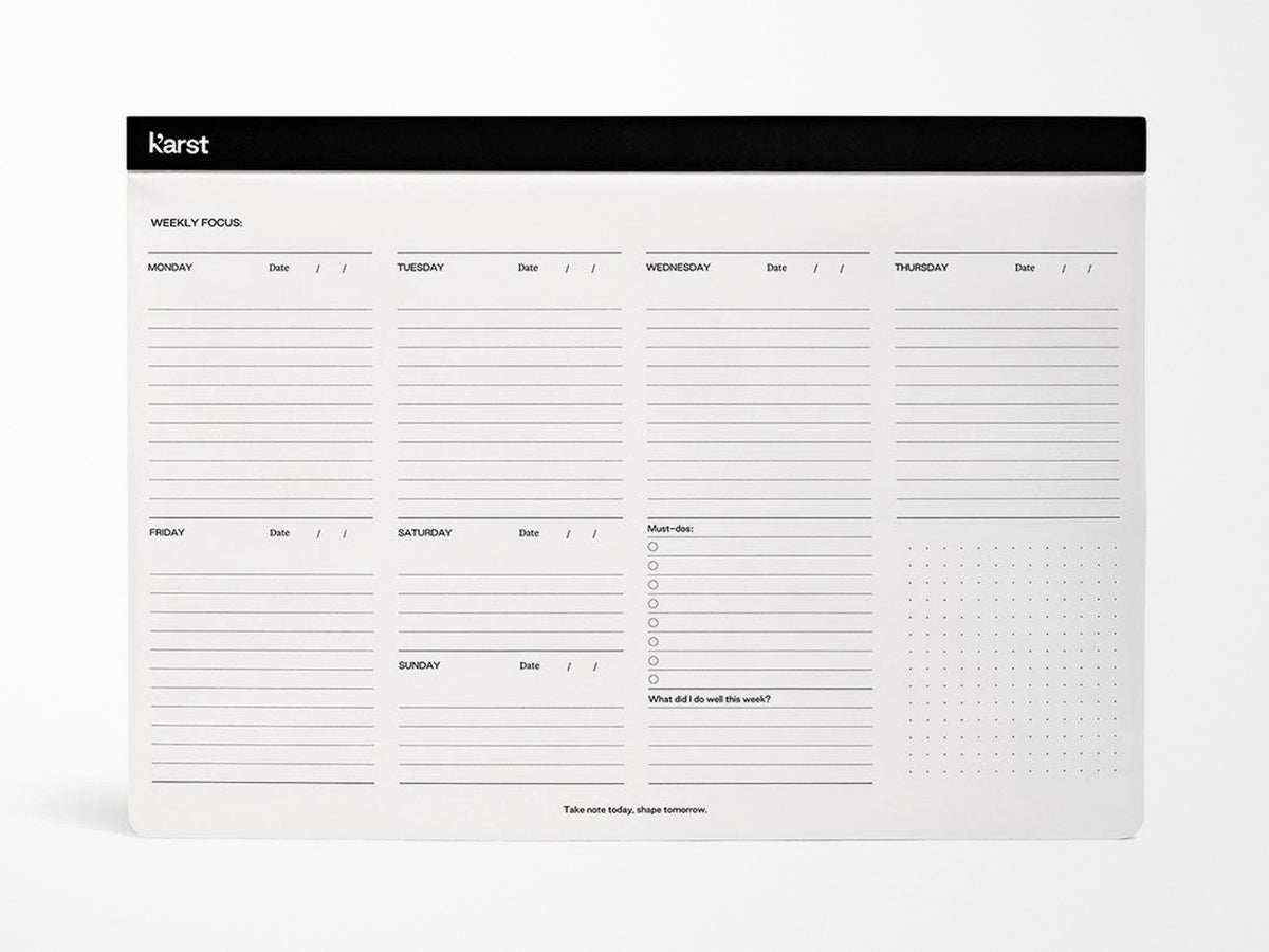 Karst Stone Paper Weekly Desk Pad