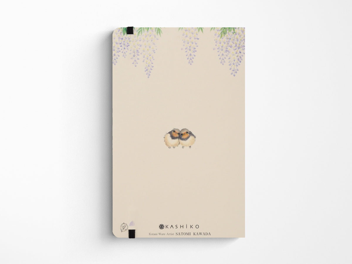 Kashiko Japan Artist Notebook - Wisteria and Swallow