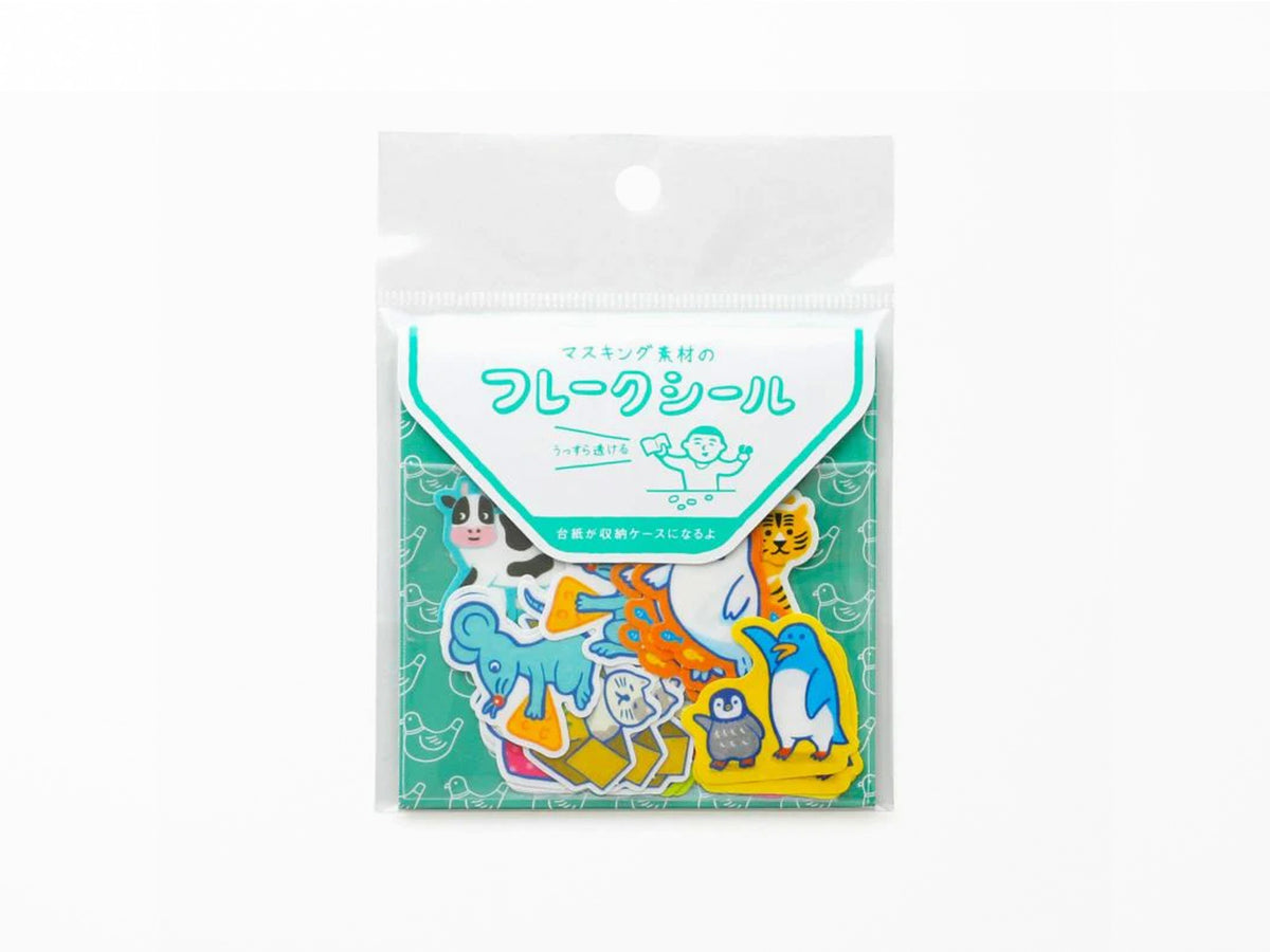 Laid Back Animals Flake Stickers
