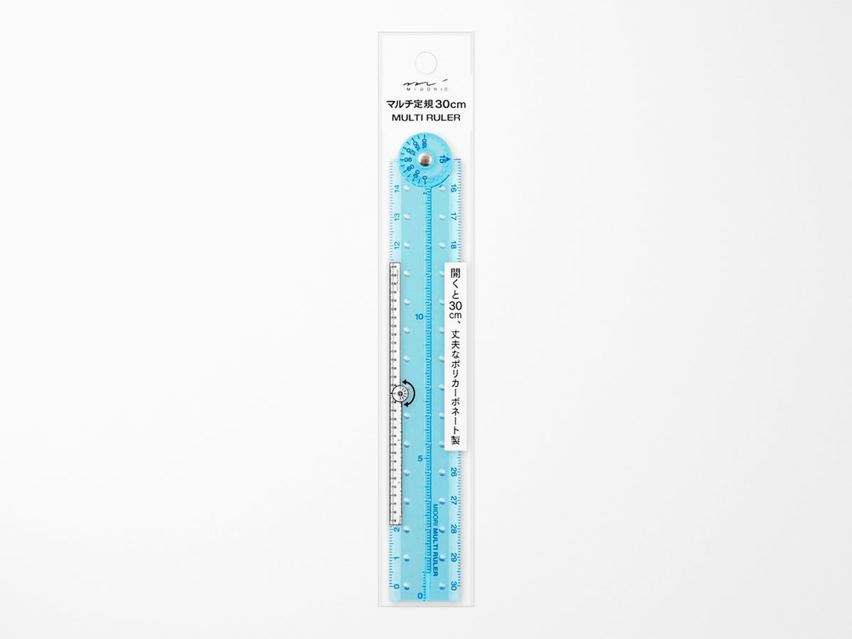 Light Blue Folding Multi Ruler 30 CM