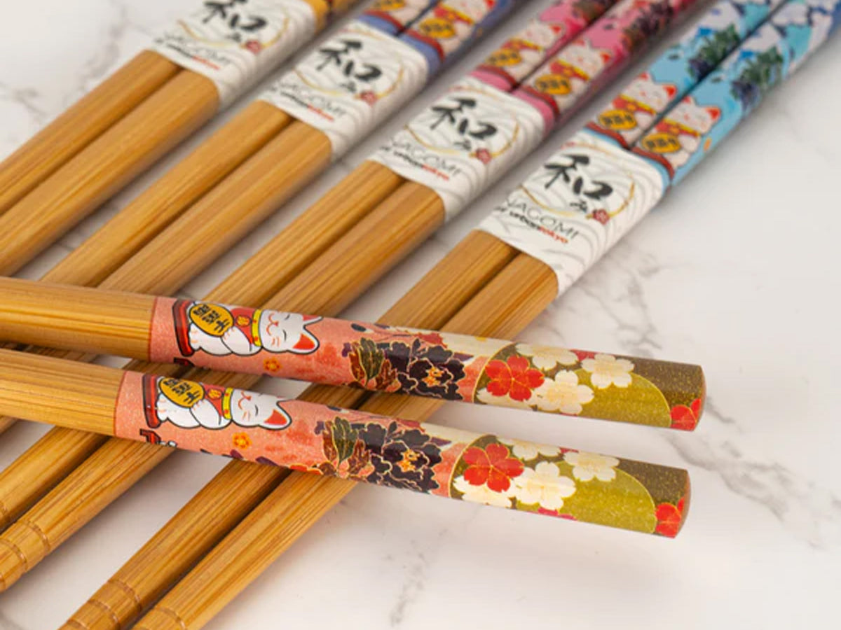 Lucky Sakura Cherry Blossom Chopsticks - Set of 5 Pair