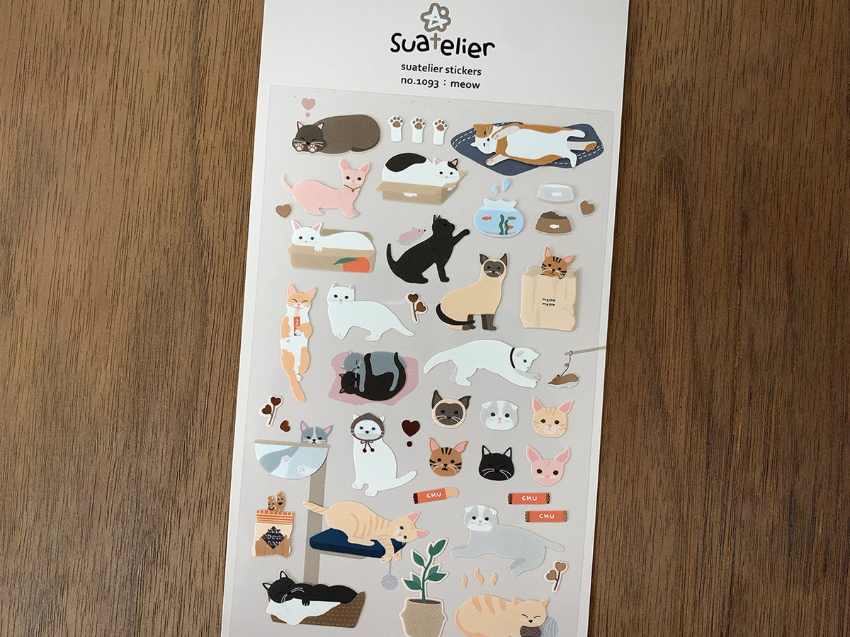 Meow Sticker Sheet 1093
