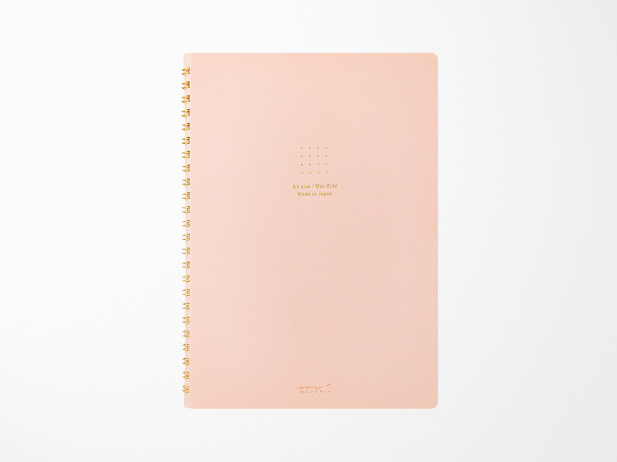 Midori A5 Ring Color Notebook - Dot Grid
