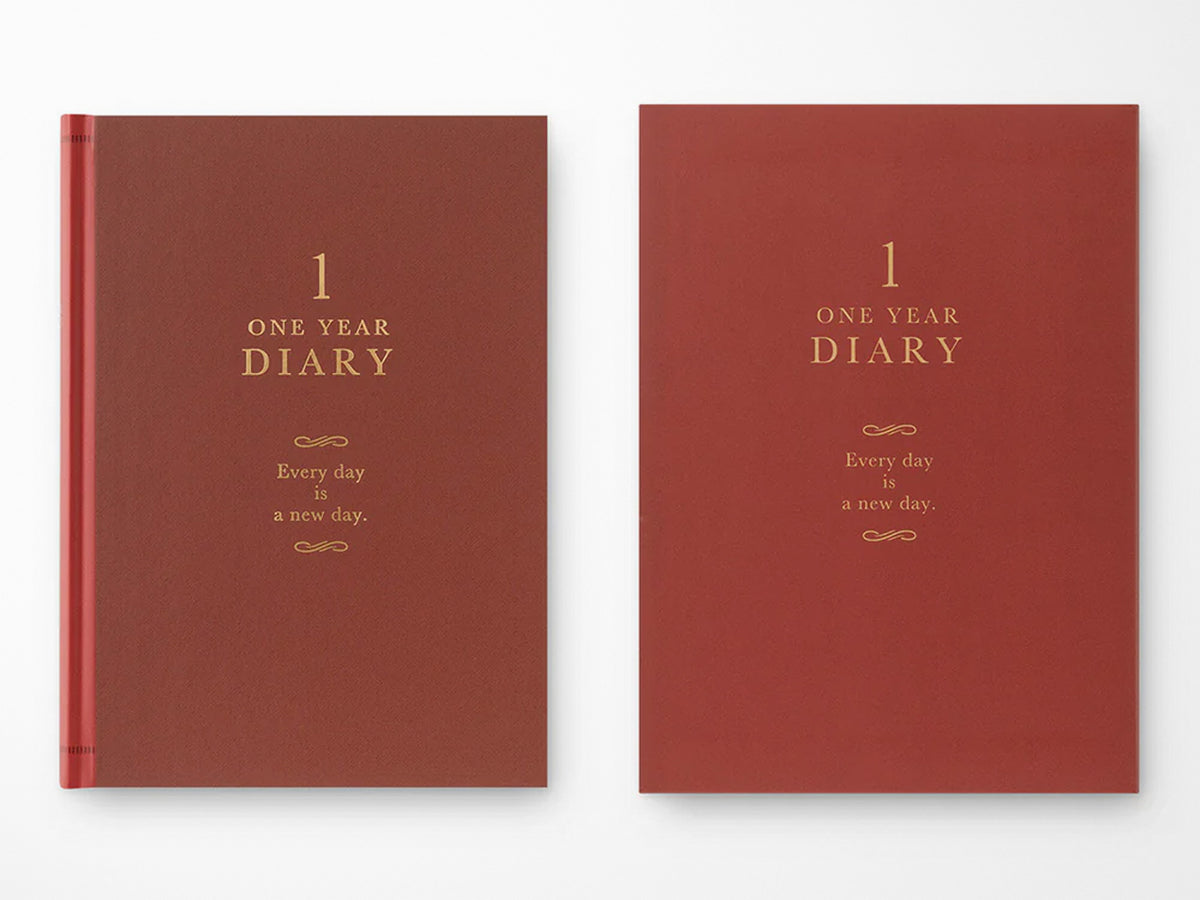 Midori Diary One Day One Page Classic Red