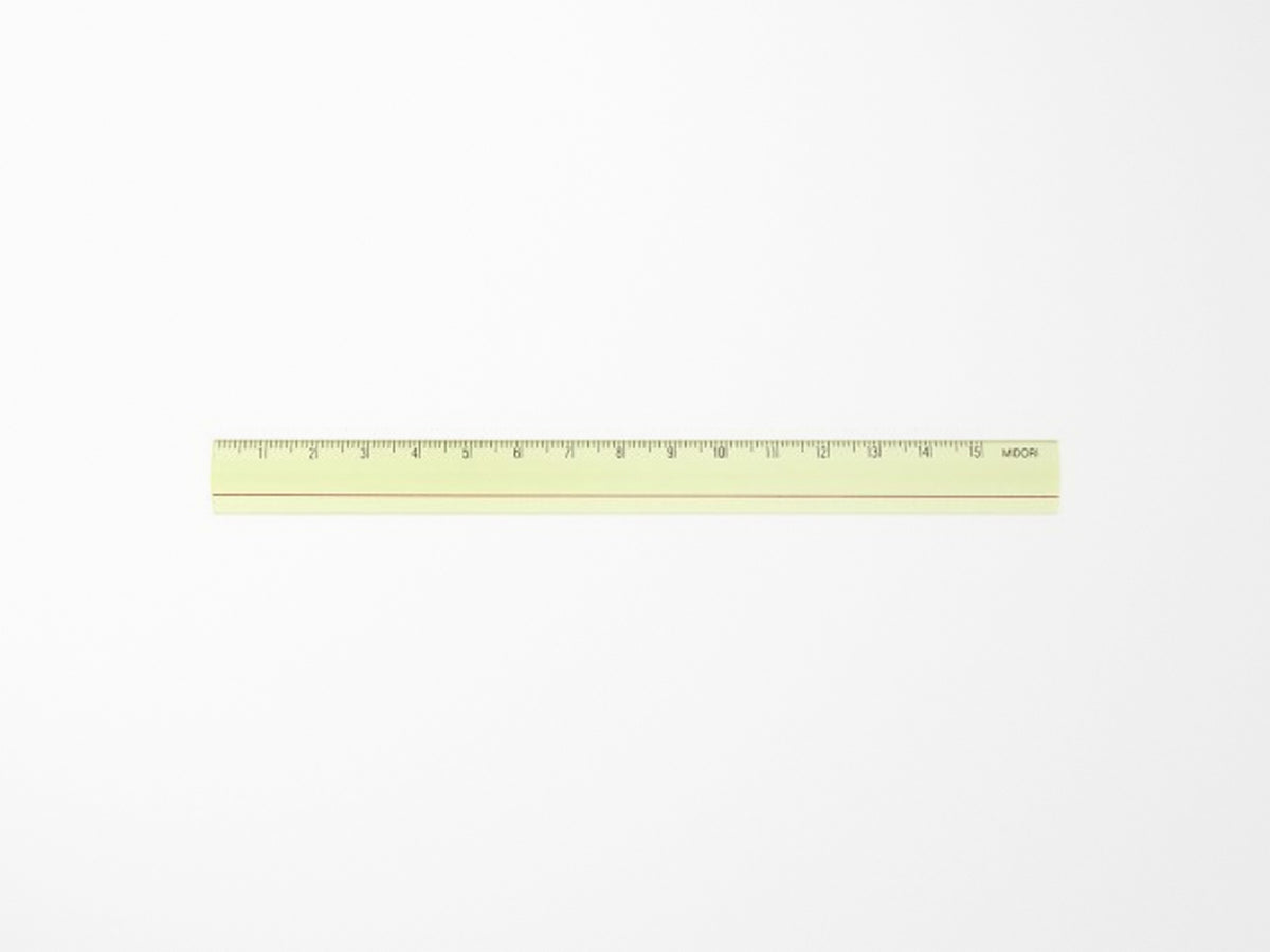 Midori Lens Magnifying Ruler - Yellow