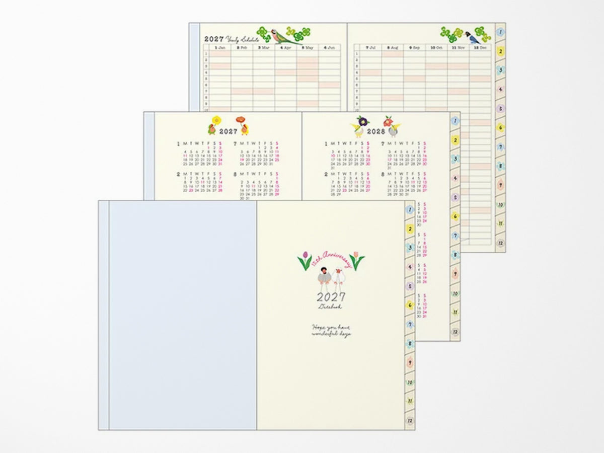 Midori Pocket Diary A6 Bird 2027
