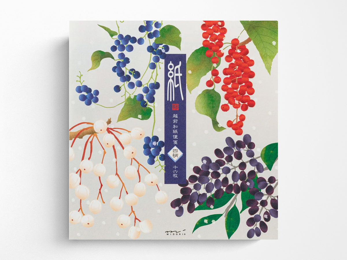 Midori Seasonal Letter Pad - 000 Winter Fruit - Four Designs