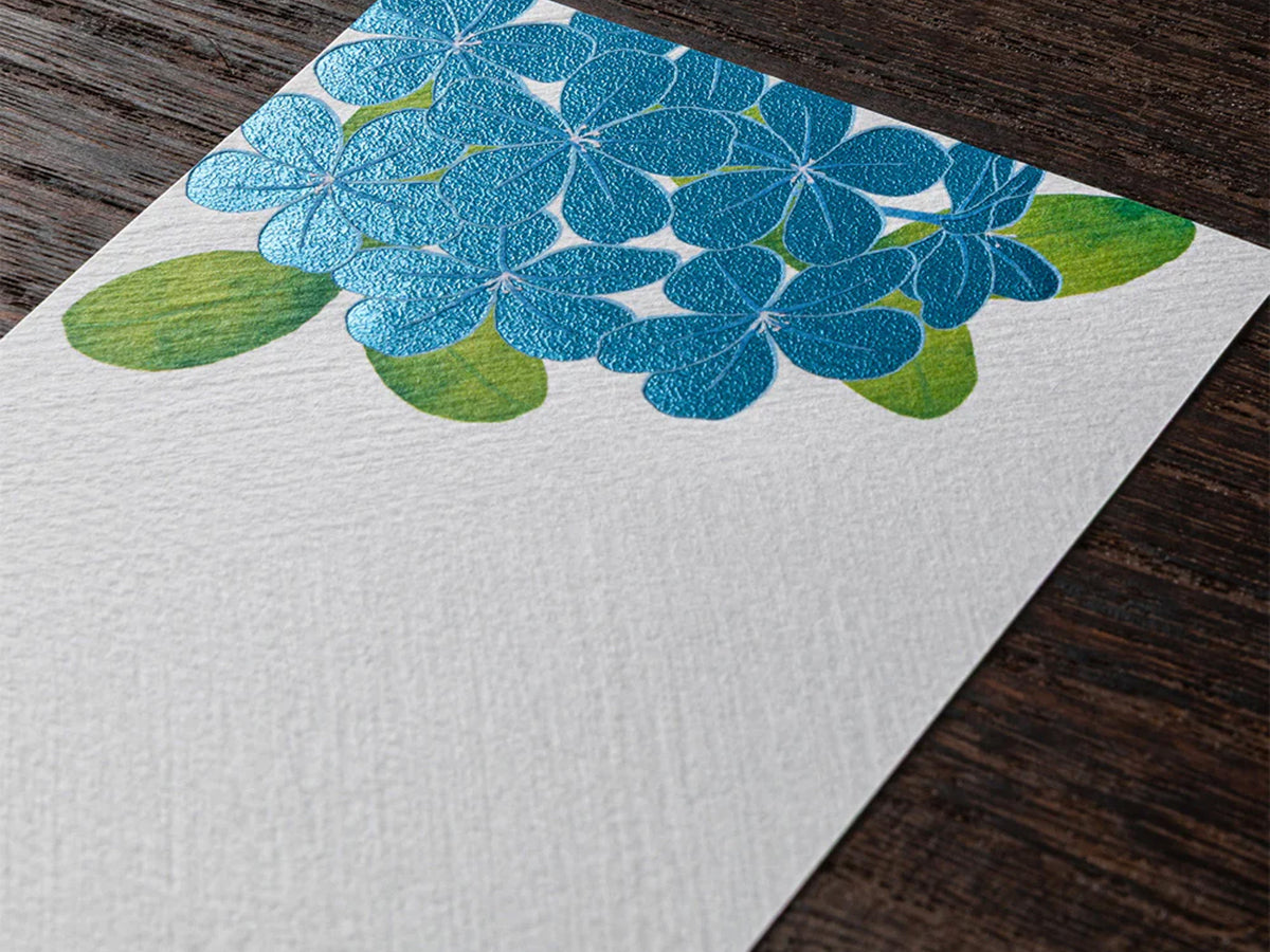 Midori Seasonal Memo Letter Pad - 606 Foil-Stamping Plumbago