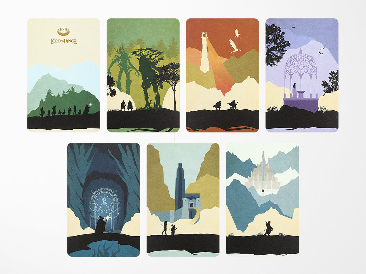 Moleskine and Lord of the Rings Flat Note Cards - Set of 7