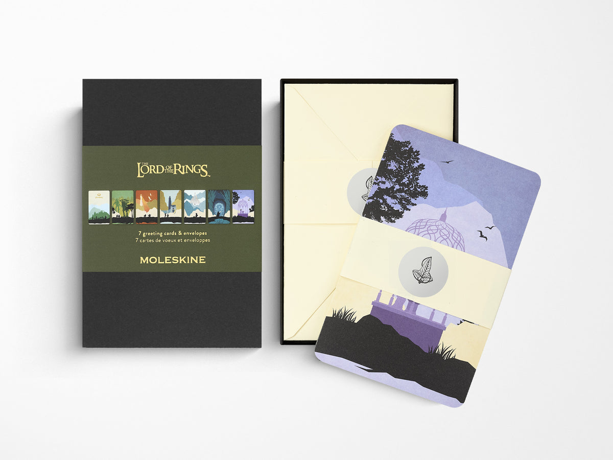 Moleskine and Lord of the Rings Flat Note Cards - Set of 7