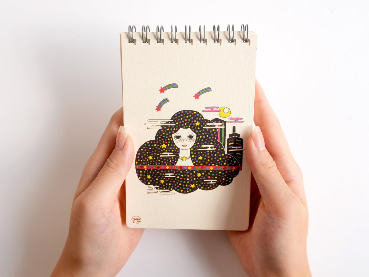 Moon and Stars Ring Memo Pad