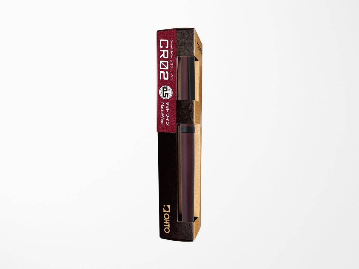 Ohto CR02 Ceramic Rollerball Pen - Bordeaux Gold