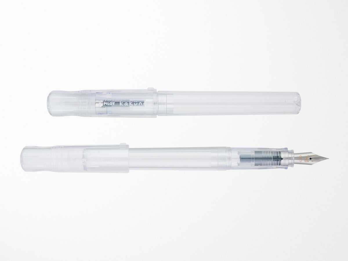 Pilot Kakuno Fountain Pen - Extra Fine - Clear Barrel