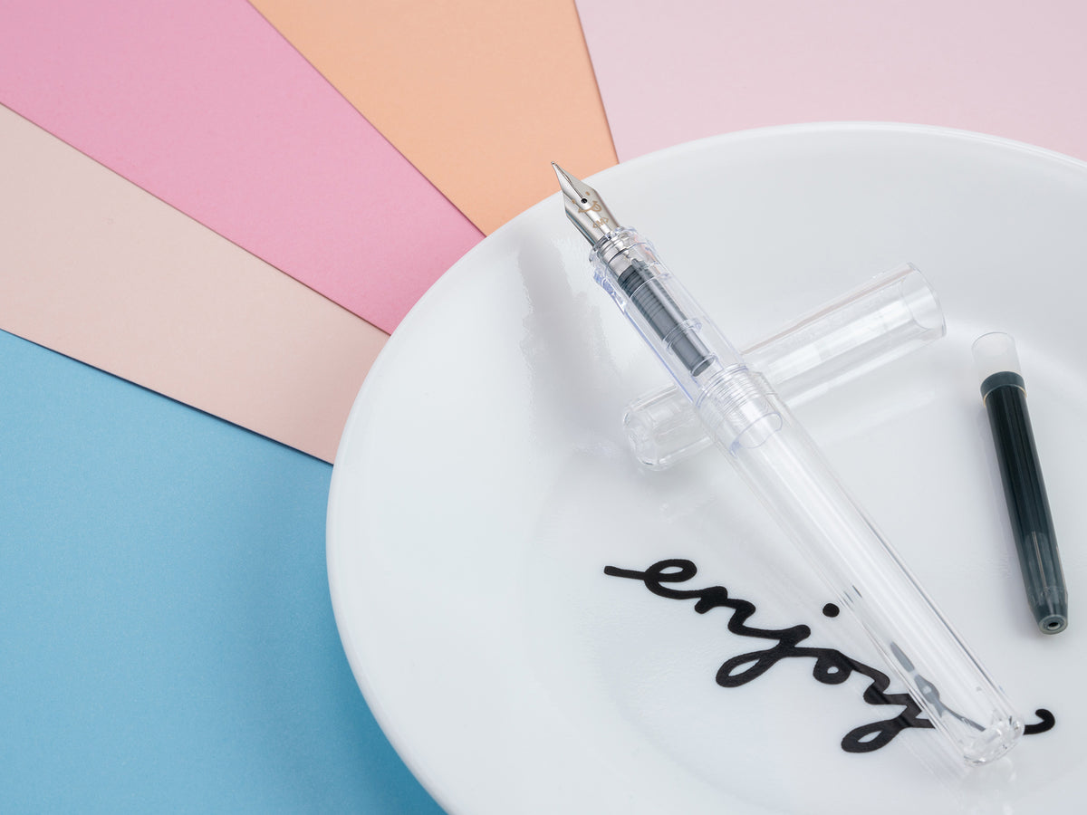 Pilot Kakuno Fountain Pen - Extra Fine - Clear Barrel