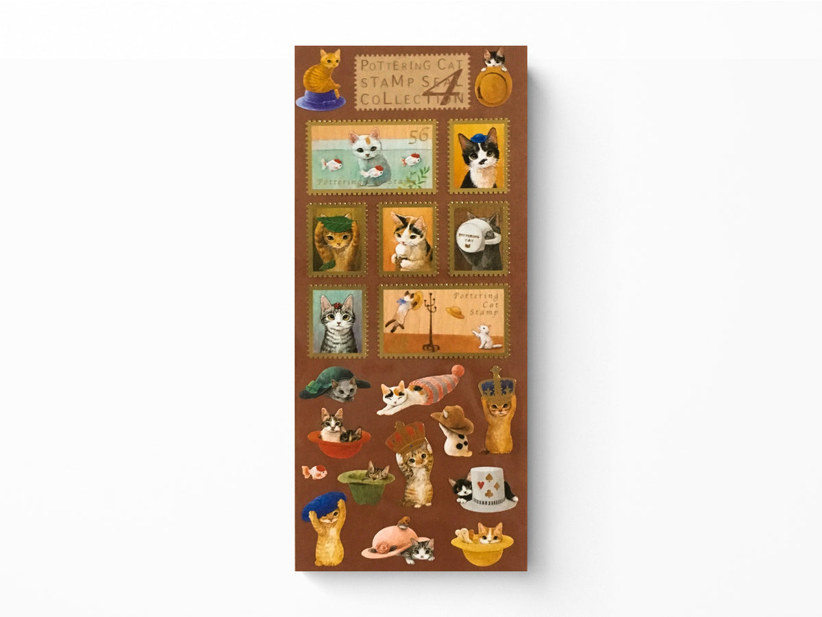 Pottering Cat Stamp Sticker Sheets