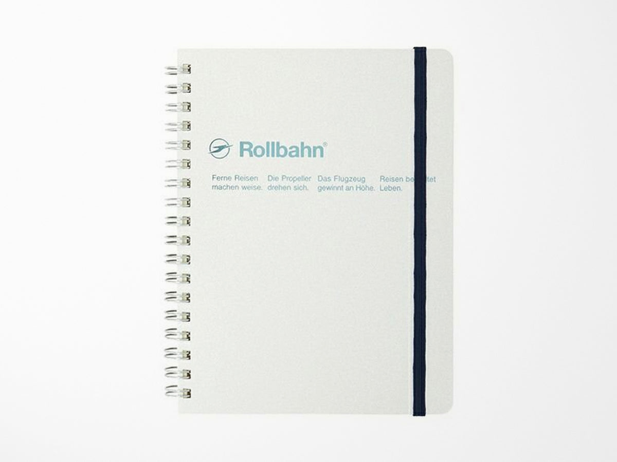 Rollbahn Spiral Notebook - Metallic Pearl White