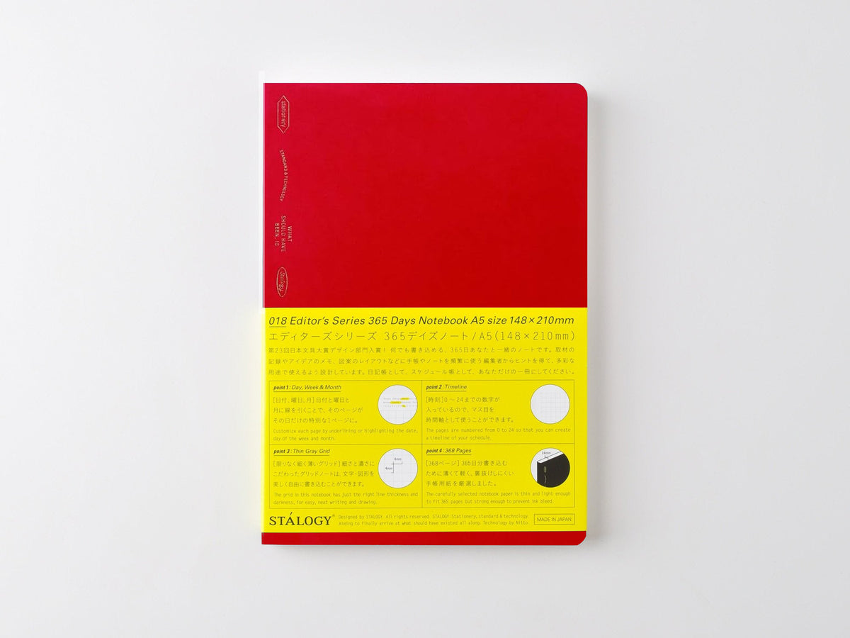 Stalogy Editors Series 365 Days Notebook - Red