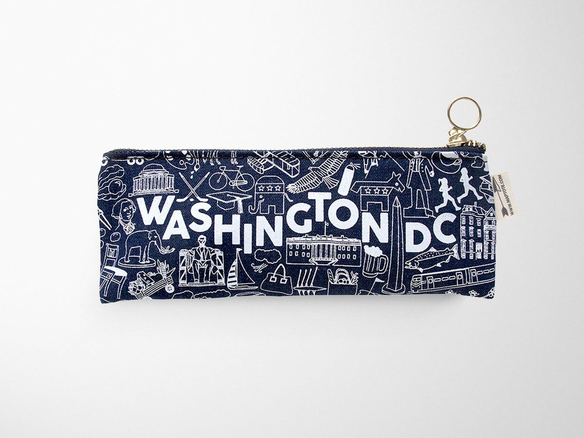 Washington DC Pencil Pouch - Navy