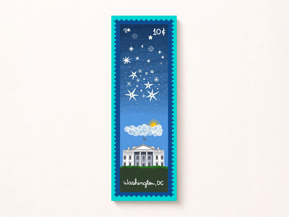 Washington DC Stamp Bookmark White House