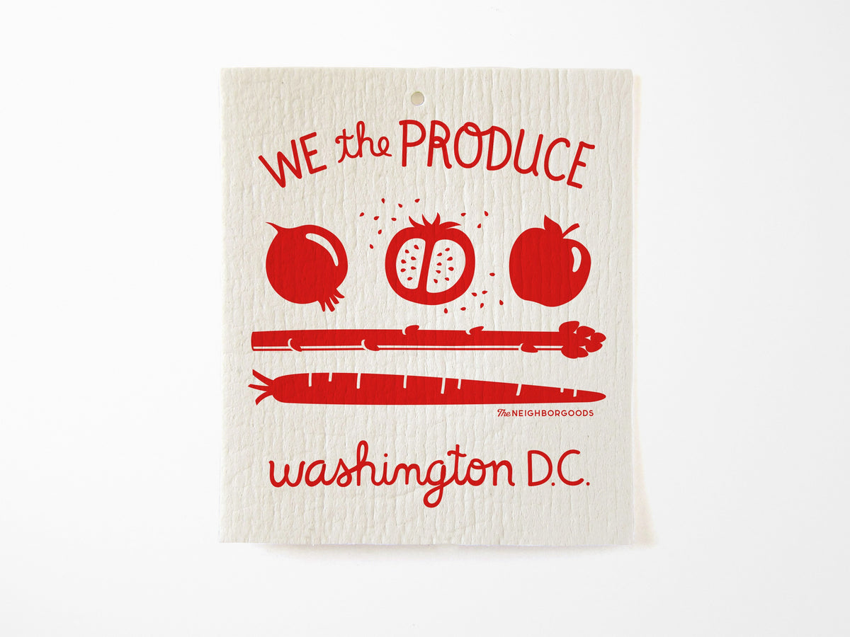 Washington DC We the Produce Flag Sponge Cloth