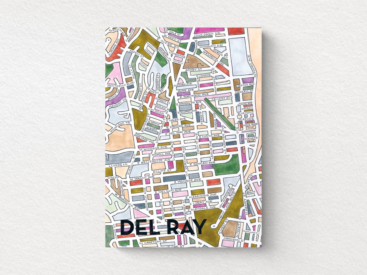 Del Ray Art Map Greeting Card