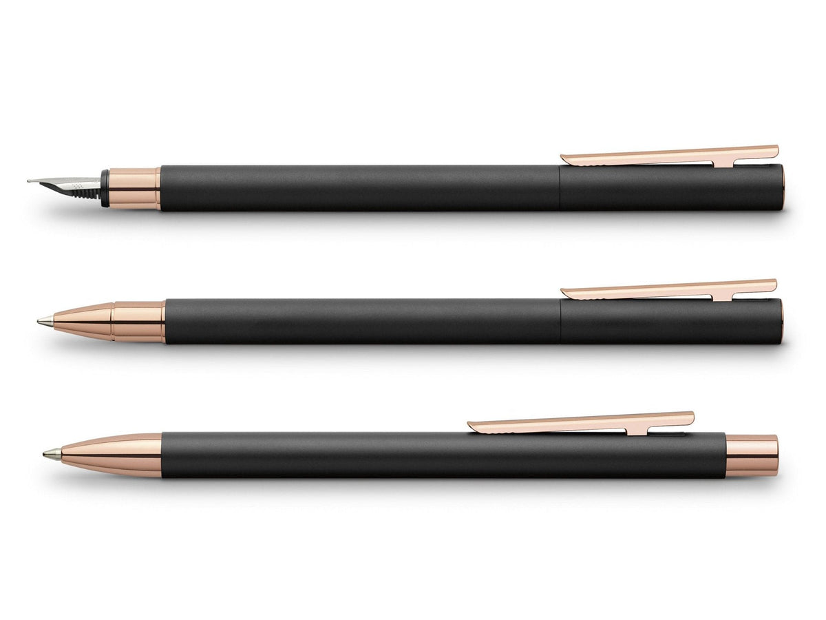 Faber Castell NEO SLIM BLACK MATTE AND ROSE GOLD Collection
