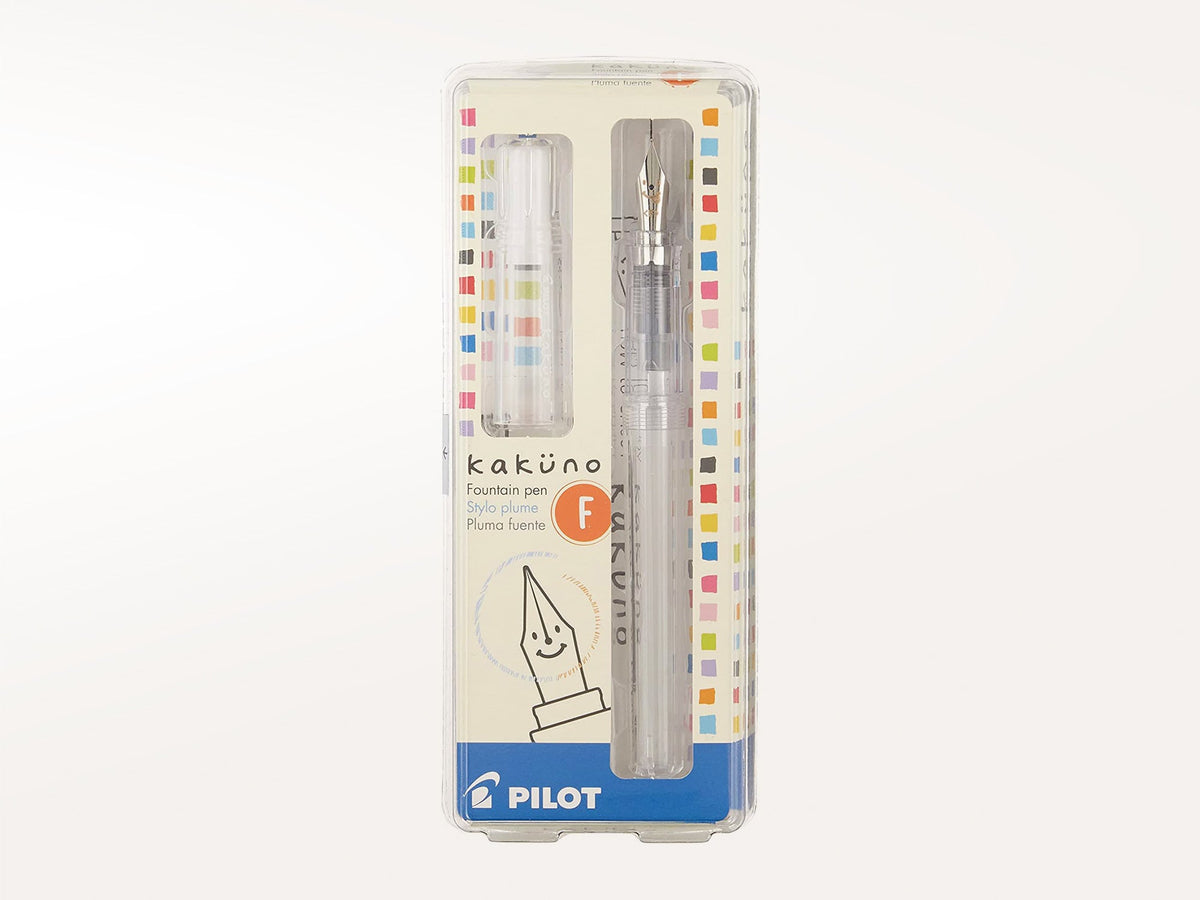 Pilot Kakuno Fountain Pen - Extra Fine - Clear Barrel