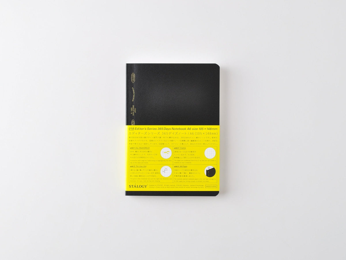 Stalogy Editors Series 365 Days Notebook - Black