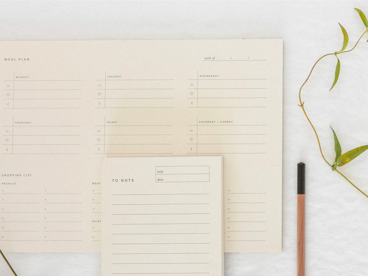 Weekly Meal Planner Notepad