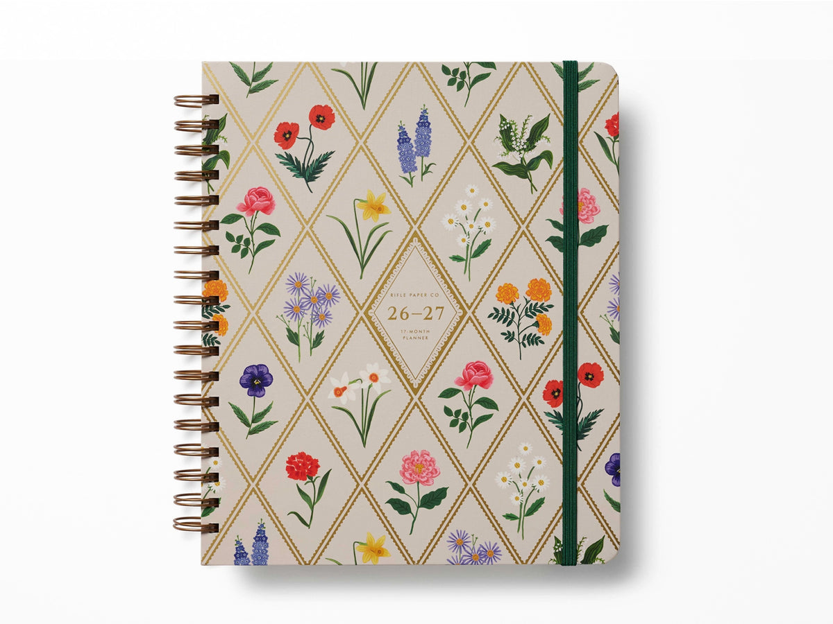 2027 Garden Study 17-Month Academic Hardcover Spiral Planner